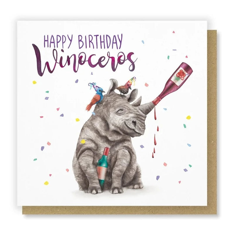 Winoceros Birthday Card