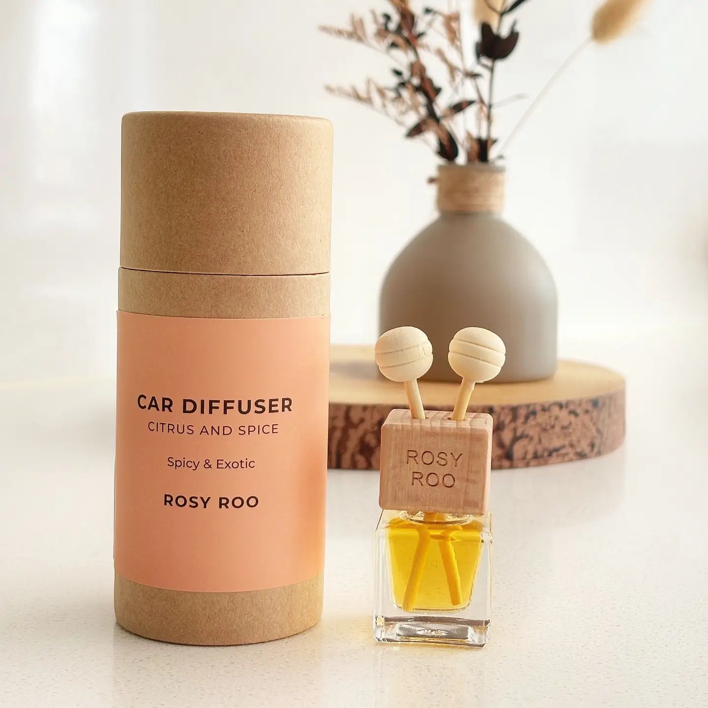 Rosy Roo Car Diffuser - Citrus & Spice