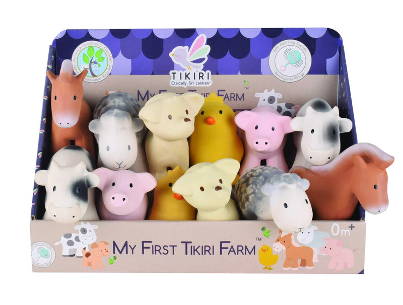 My 1st Tikiri Farm Animal - Natural Rubber Rattle