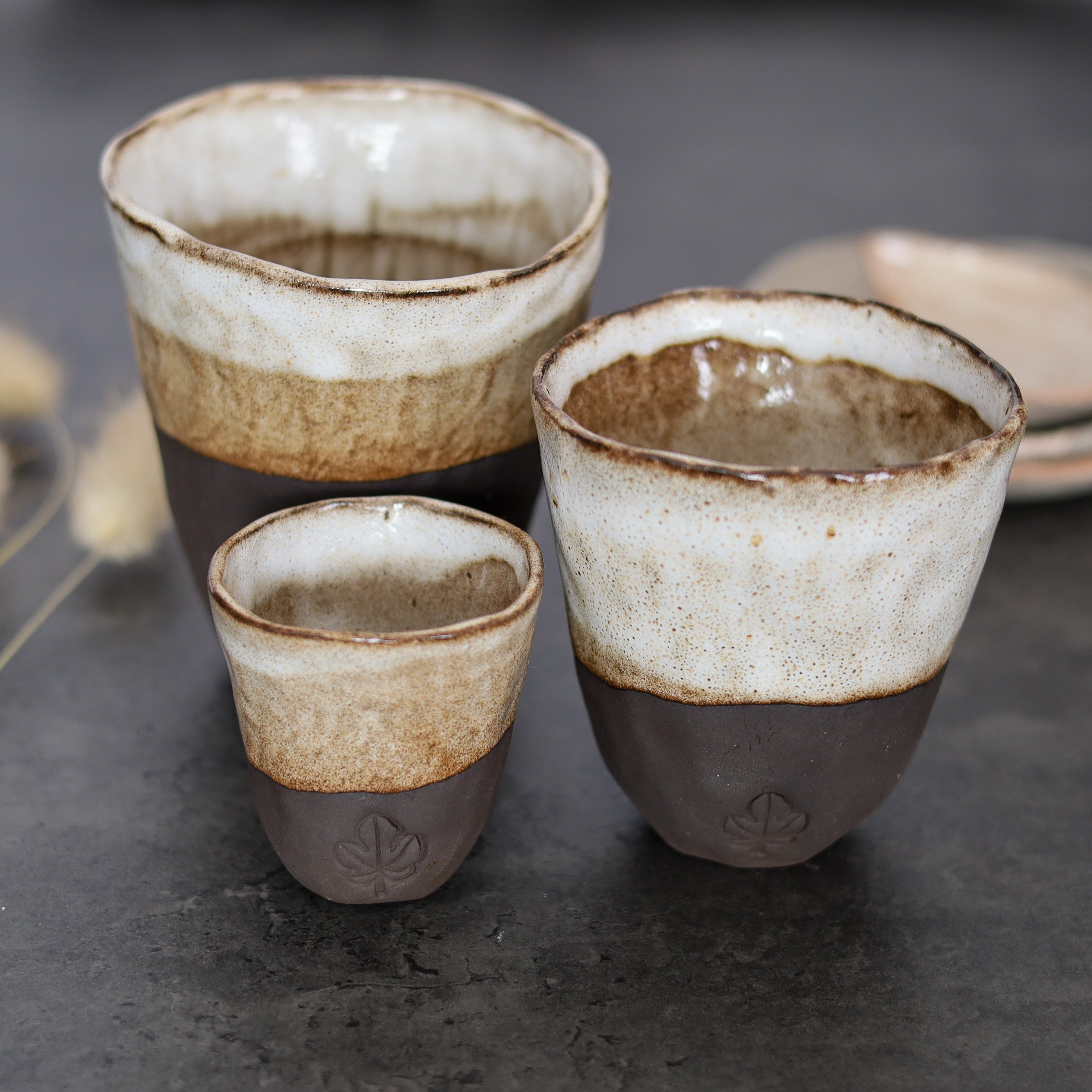 Black Hand Pinched Cup by Tash Fry Klā