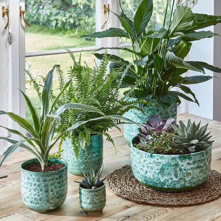 Emerald Reactive Glaze Planter