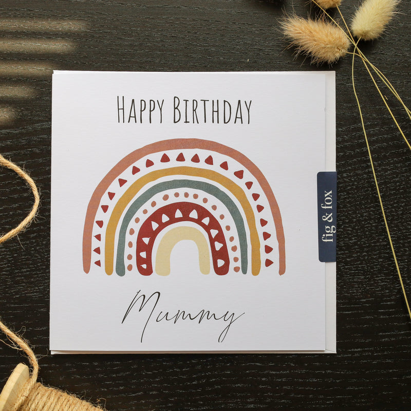 Happy Birthday Mummy Rainbow Card