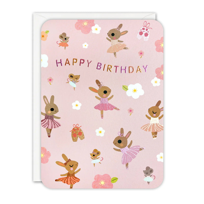 Birthday Ballet Bunnies Sprouts Card