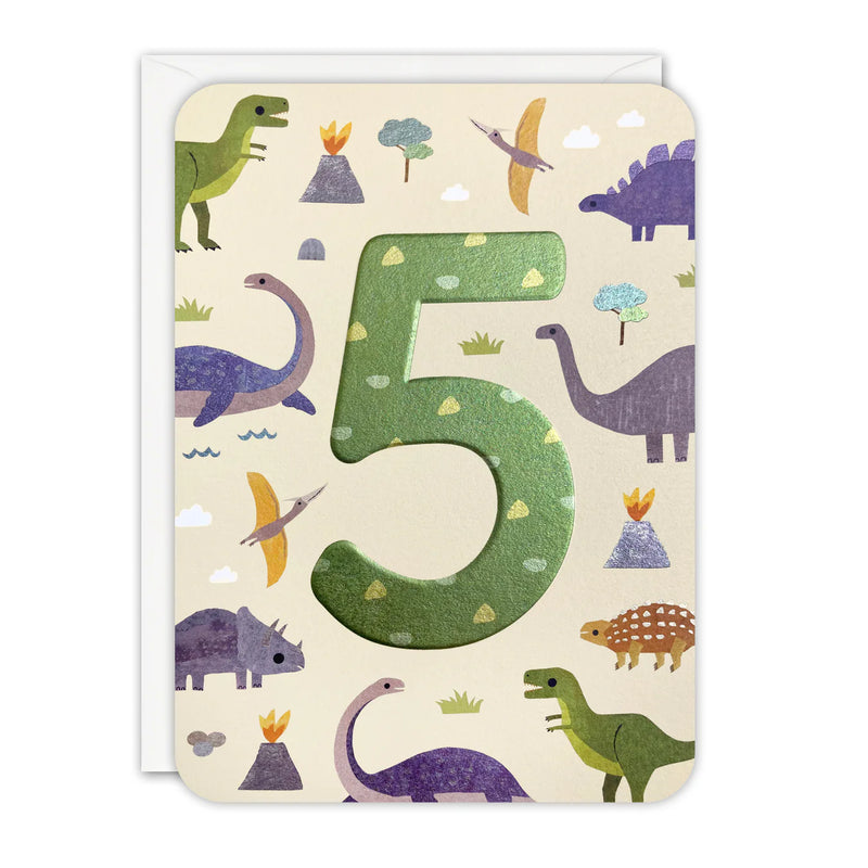 Age 5 Dinosaurs Sprouts Card