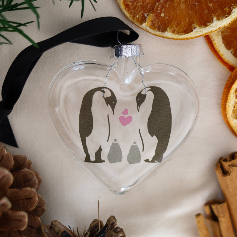 Penguin Heart Bauble