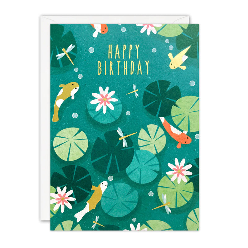Koi Pond Birthday Sunbeams Card