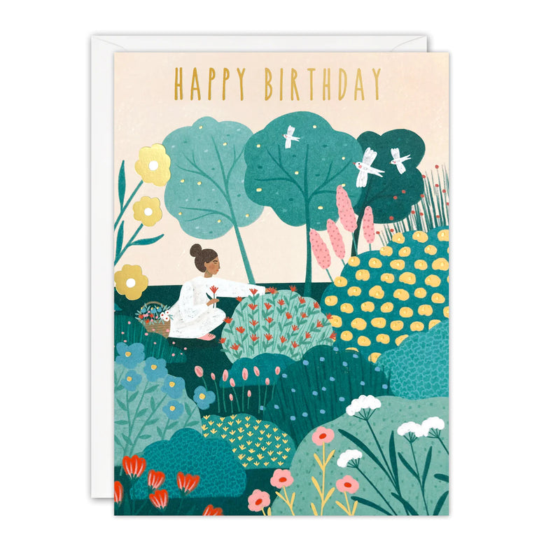 Picking Flowers Birthday Sunbeams Card