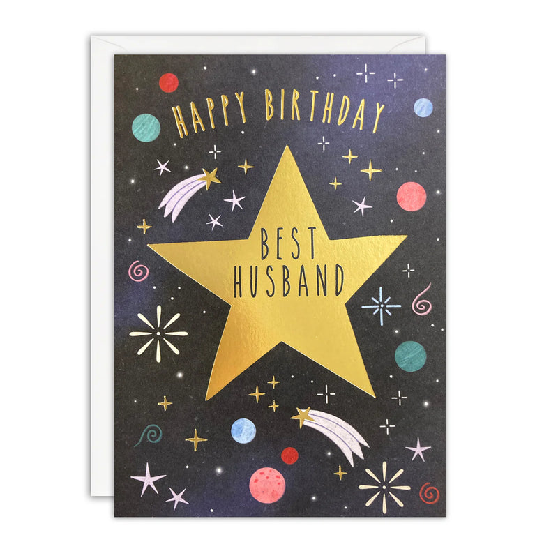 Husband Birthday Star Card