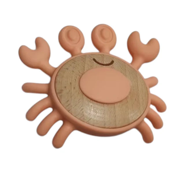 Crab Teether - Sunset Orange