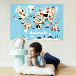 Poppik Sticker Poster - Animals of the world