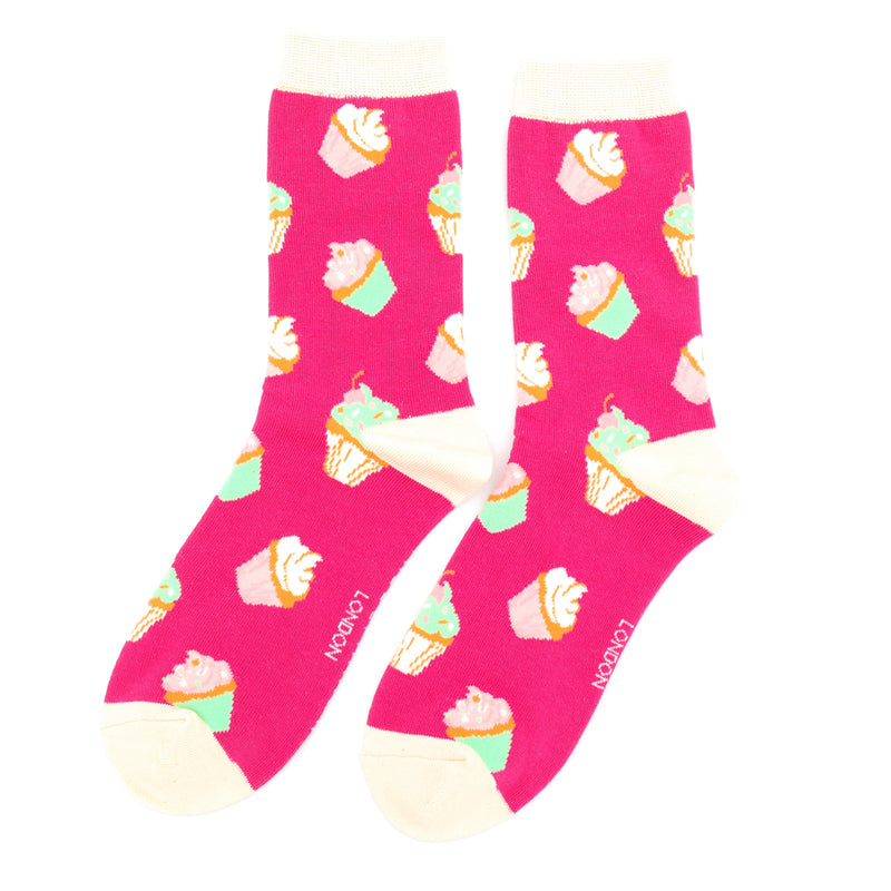 Hot Pink Cupcake Socks