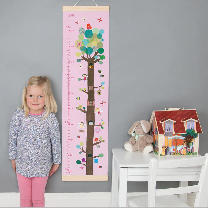 Fairy and Tree Canvas and Wood Height Chart