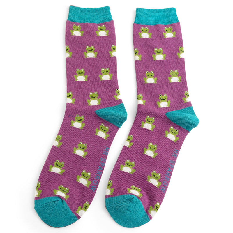 Purple Frog Socks