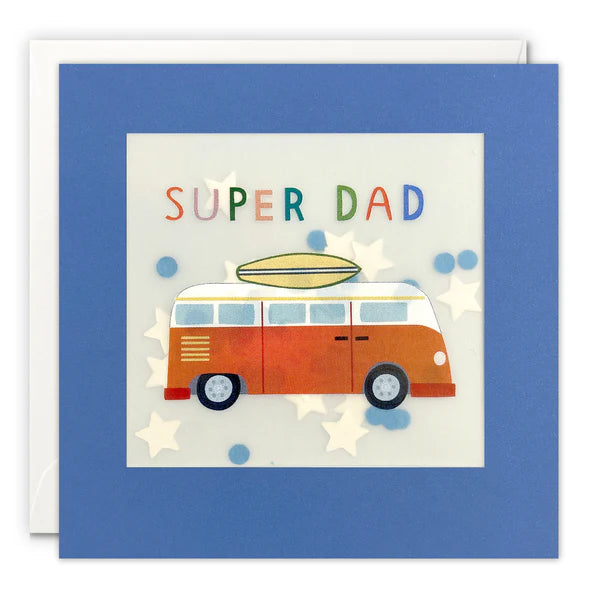 Father’s Day Surfer Van Paper Shakies Card