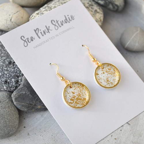 Shoreline Chalk Speckle Earrings