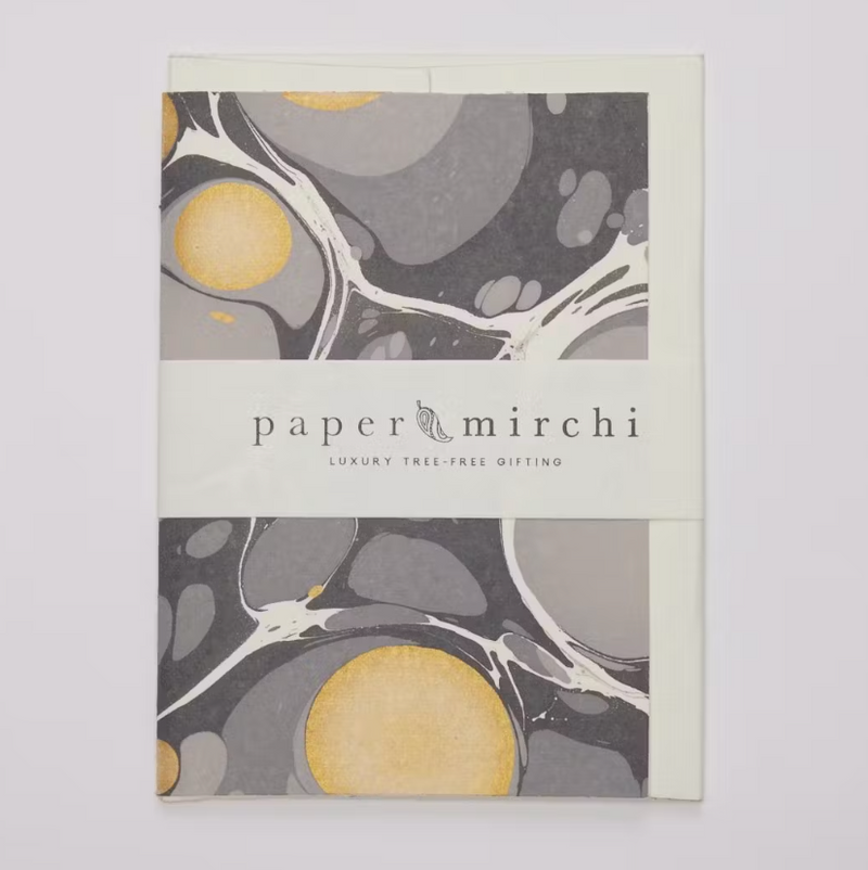 Stone Slate Hand Marbled Greeting Card