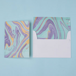 Free Spirit Dreamy Lilac Hand Marbled Greeting Card