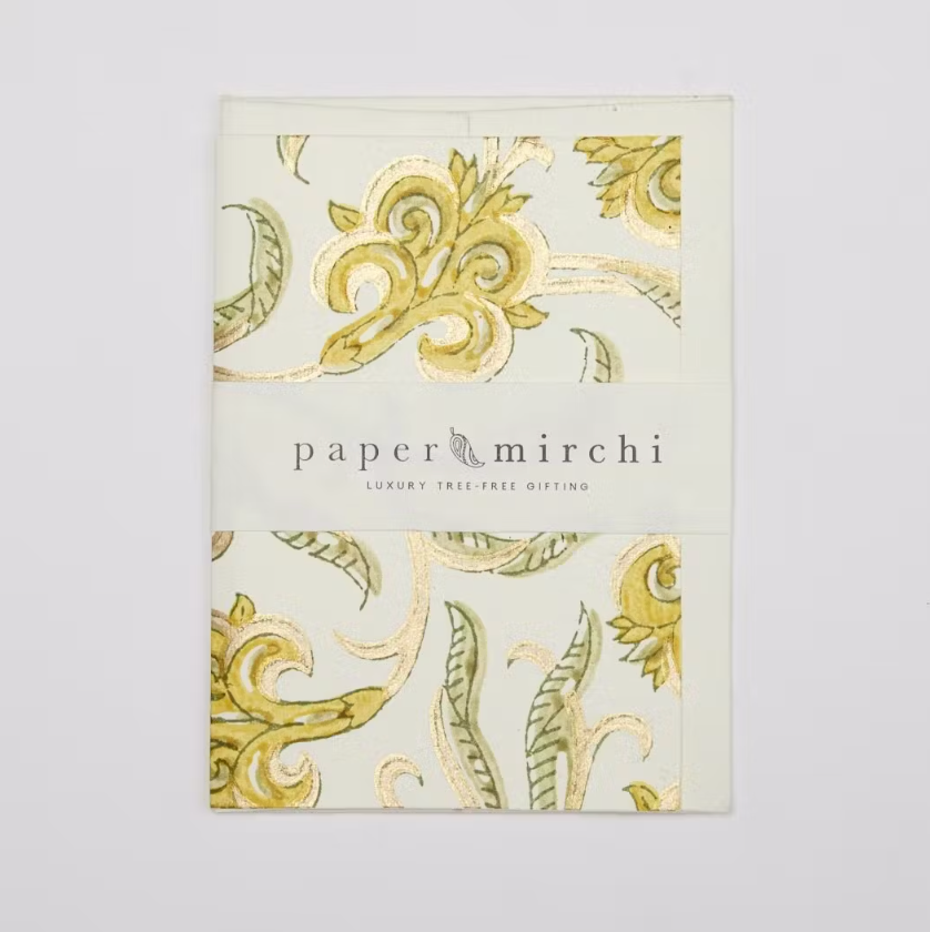 Iris Glitz Sunshine Hand Block Printed Greeting Card