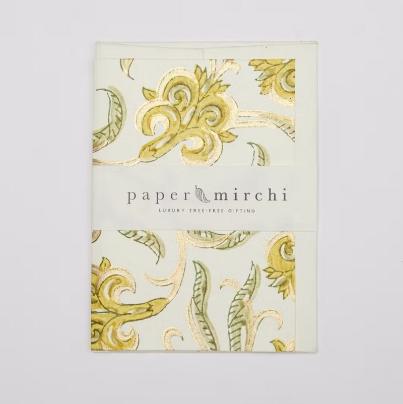 Iris Glitz Sunshine Hand Block Printed Greeting Card