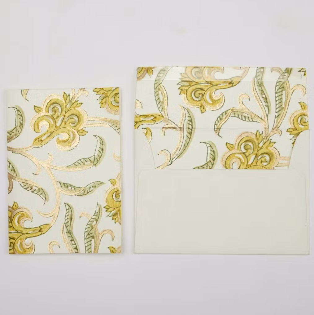 Iris Glitz Sunshine Hand Block Printed Greeting Card