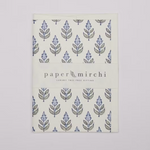 Buti Blue Stone Hand Block Printed Greeting Card