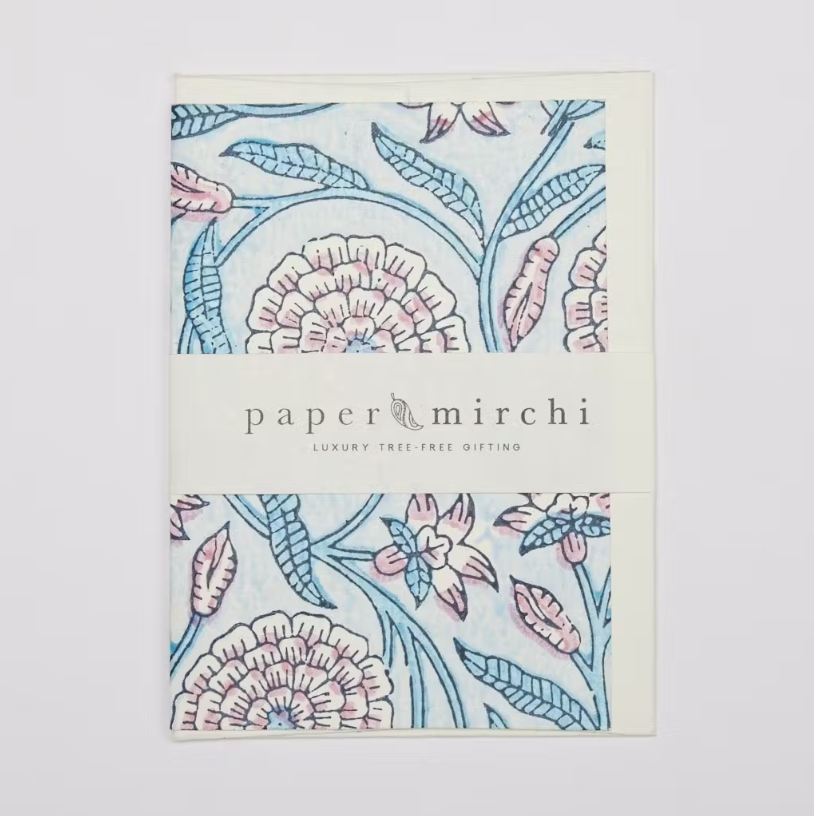 Rajmala Sky Hand Block Printed Greeting Card