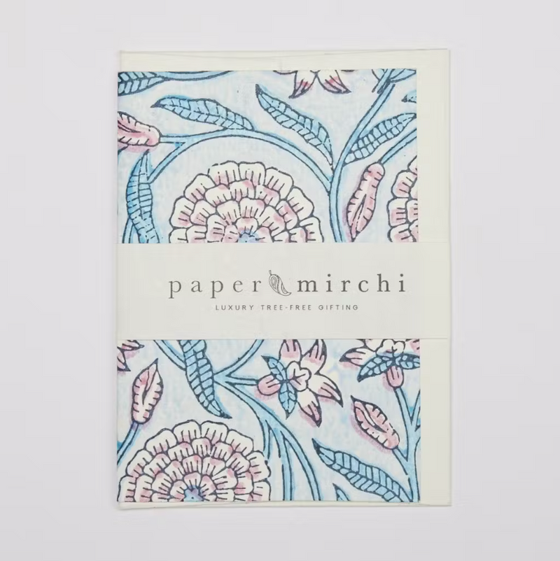 Rajmala Sky Hand Block Printed Greeting Card