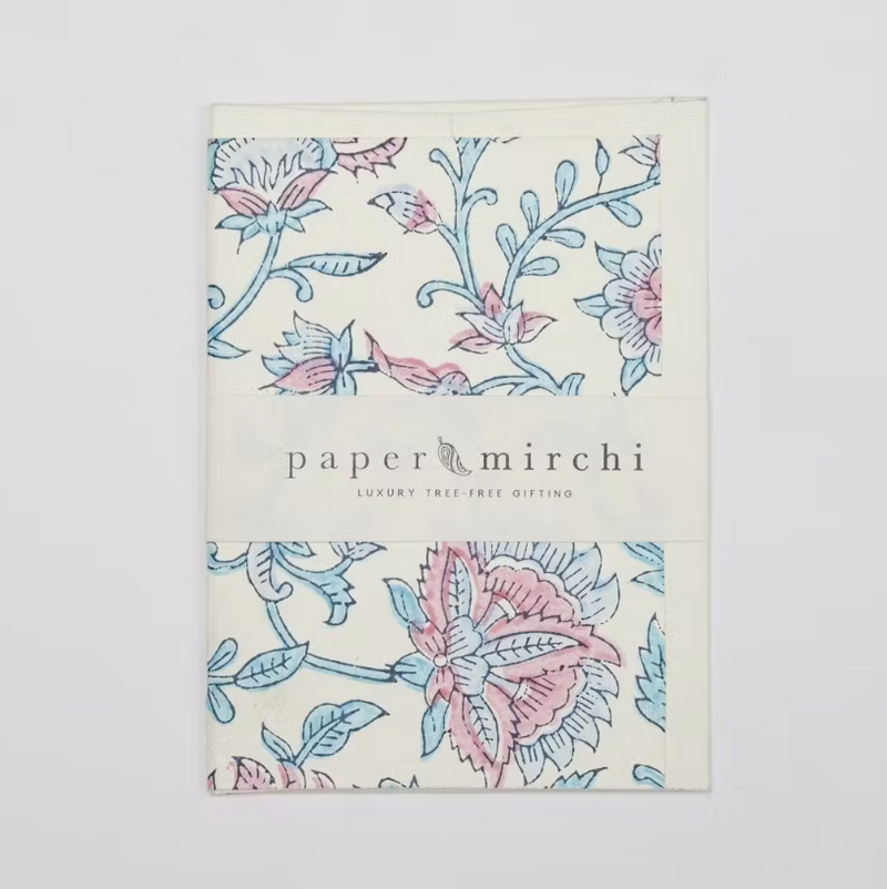 Flora Sky Hand Block Printed Greeting Card