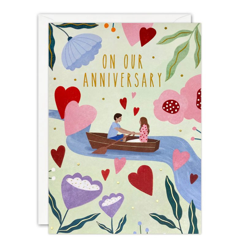 Anniversary Boat Sunbeams Card