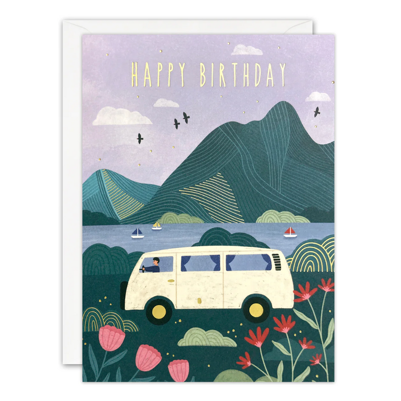 Campervan Birthday Sunbeams Card