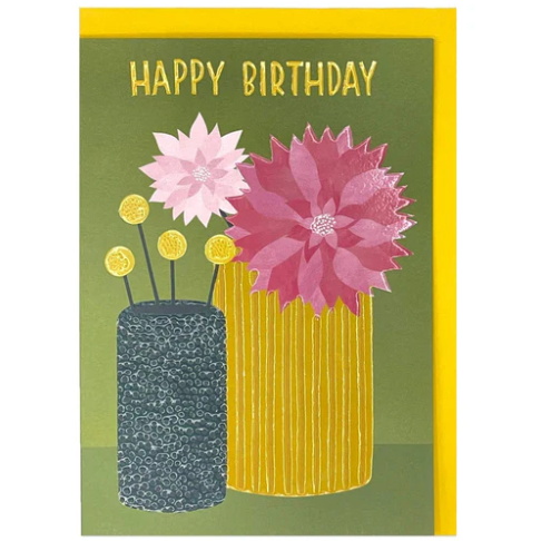 Happy Birthday - Dahlias Card