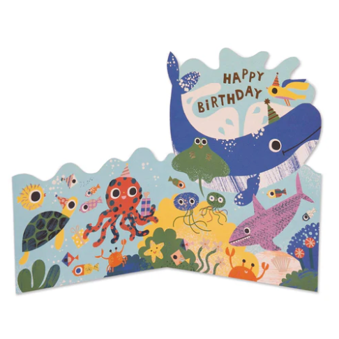 Have a whale-y good day Birthday Card