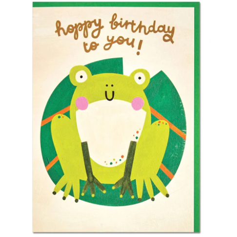 Hoppy Birthday to you' Frog Card
