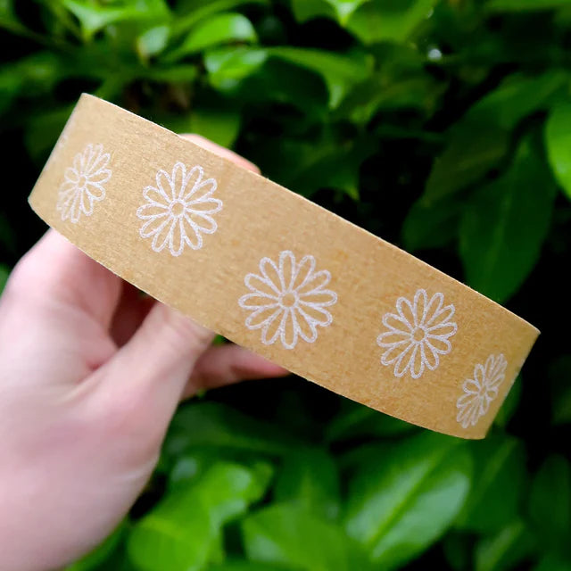 White Flower Eco Friendly Paper Tape