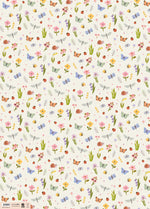 Butterfly & Flowers Wrapping Paper