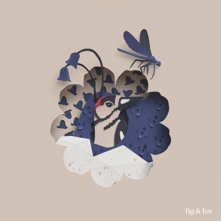 Woodpecker Print- Fig & Fox Illustration