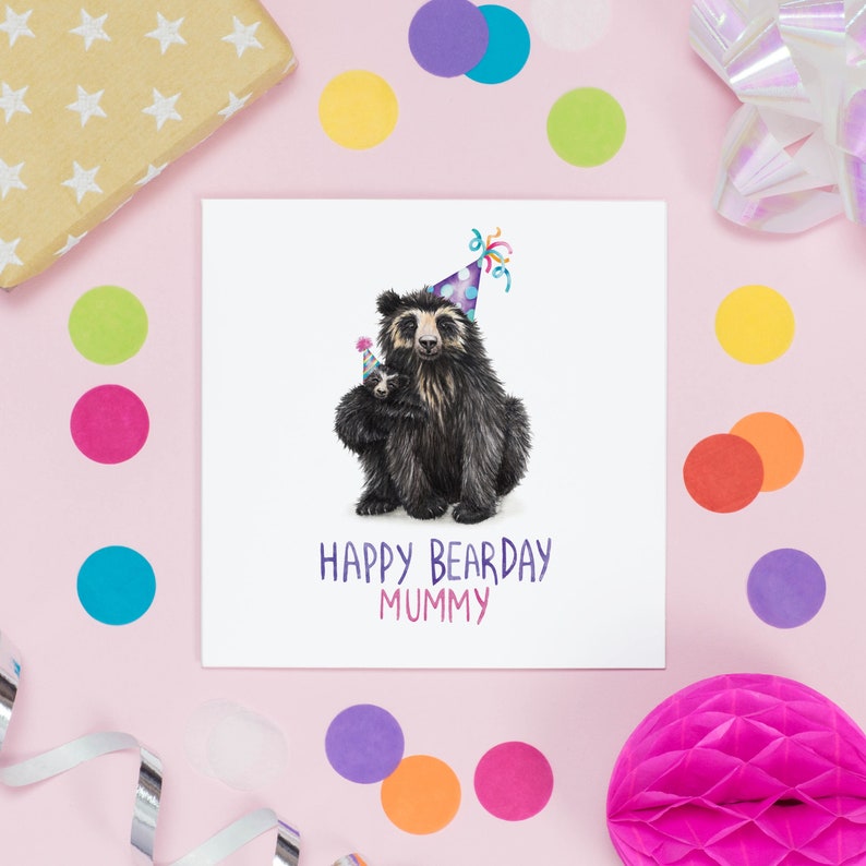 Happy Bearday Mummy Card