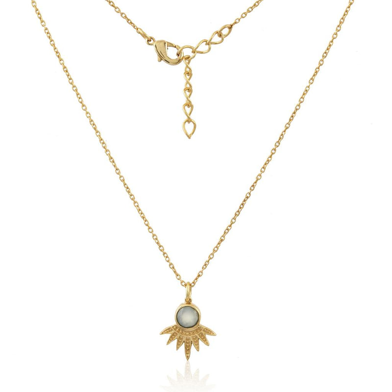 Splay NecklaceWith Aqua Chalcedony