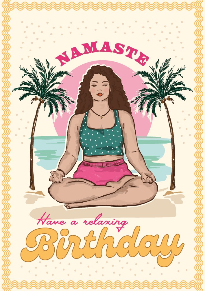 Namaste Birthday Card