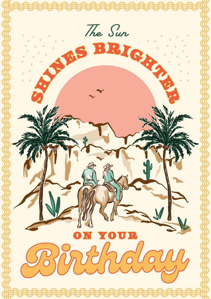 The Sun Shines Bright Birthday Card