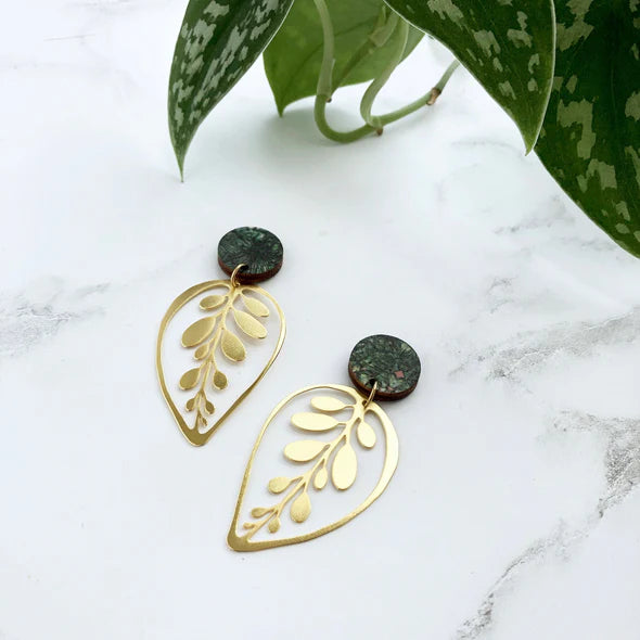 Gold Makoyana Drop Earrings