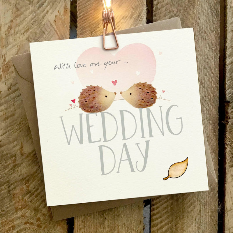 Wedding Day Hedgehogs Card