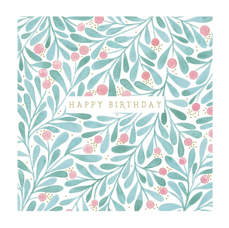 Leaves & Berries Birthday Card