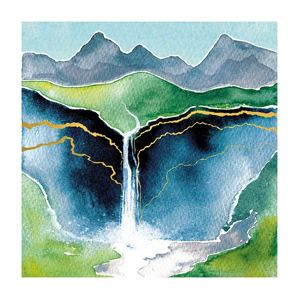 Waterfall & Mountain Card