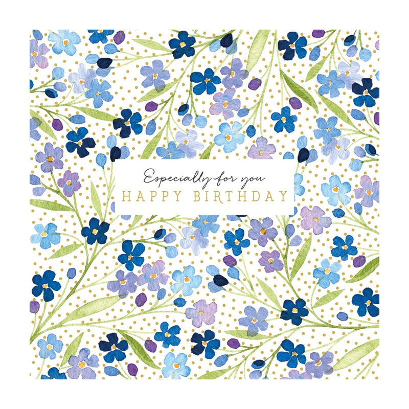 Especially For You Purple Ditsy Card