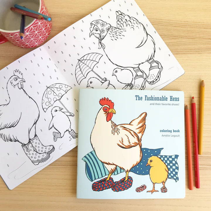 Colouring Book - The Fashionable Hens