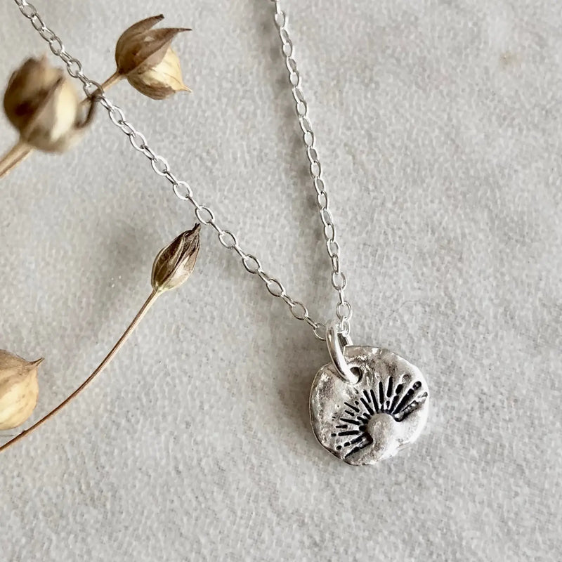 Sunrise recycled sterling silver necklace