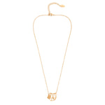 Sloth Geometric Necklace Rose Gold