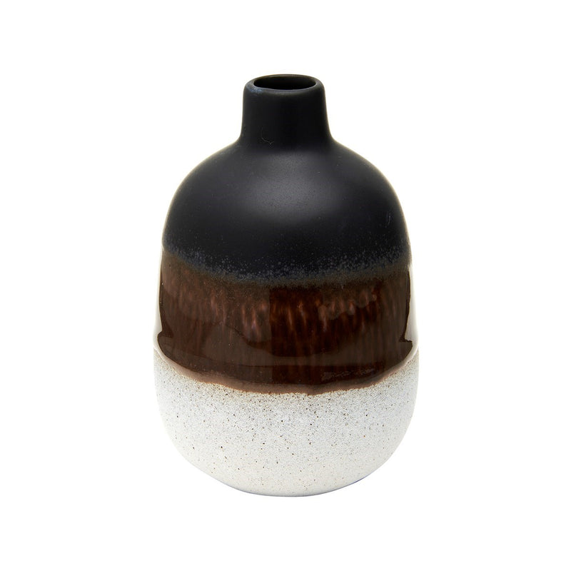 Black Mojave Glazed Bud Vase