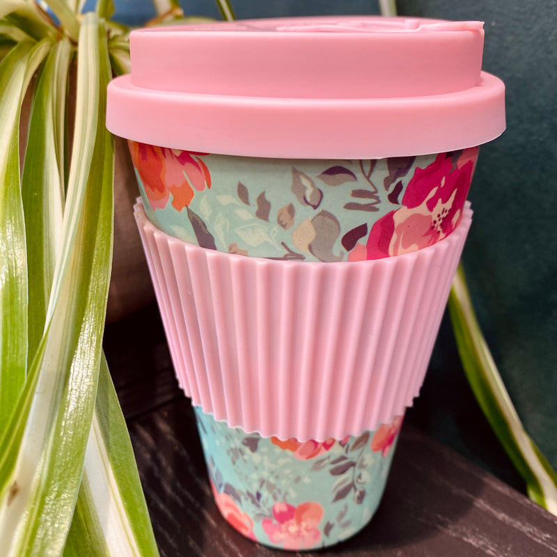 Pink Rose Bamboo Re-Usable Cup